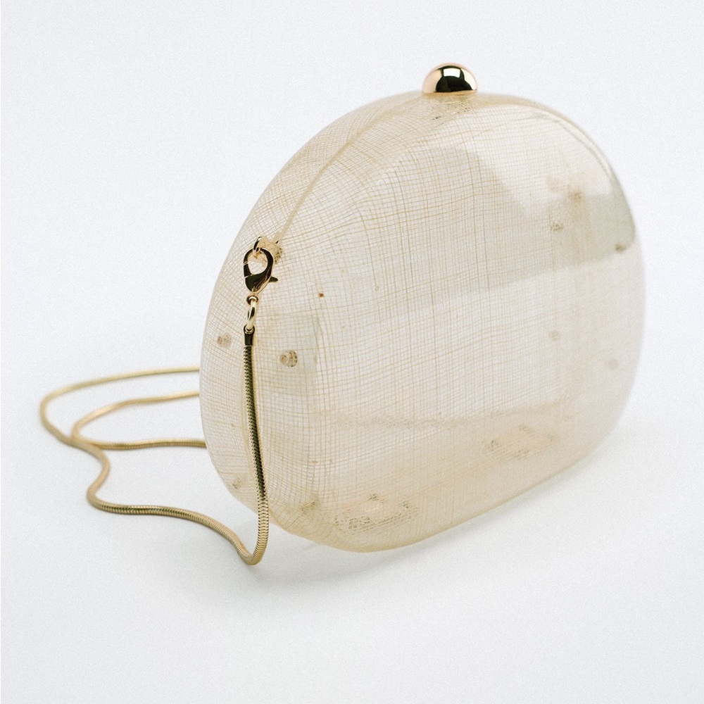 Zara Cream Mini Crossbody Bag with Gold Hardware - Picture 2 of 6
